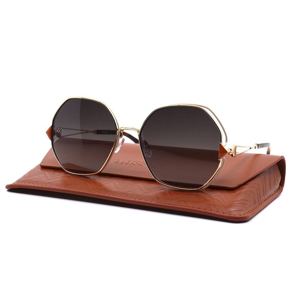 MISSONI MIS 0075/S Y3R GOLD IVORY BROWN GRADIENT AUTHENTIC SUNGLASSES - Picture 9 of 13